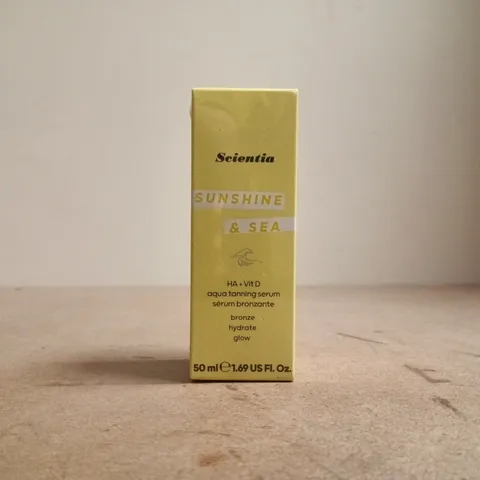 SEALED SCIENTIA SUNSHINE & SEA AQUA TANNING SERUM (50ML)