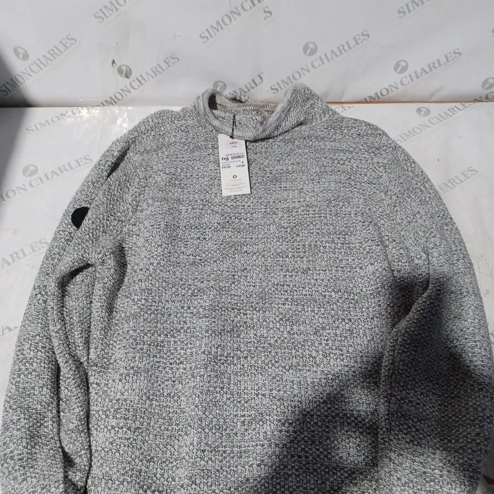 FIRETRAP COWLNECK KNITTED IN GREY- XL