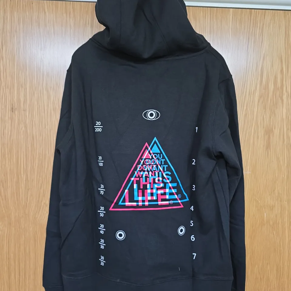 BAGGED YOU DONT WANT THIS LIFE REFLECTIVE PERSPECTIVE HOODIE - SIZE M
