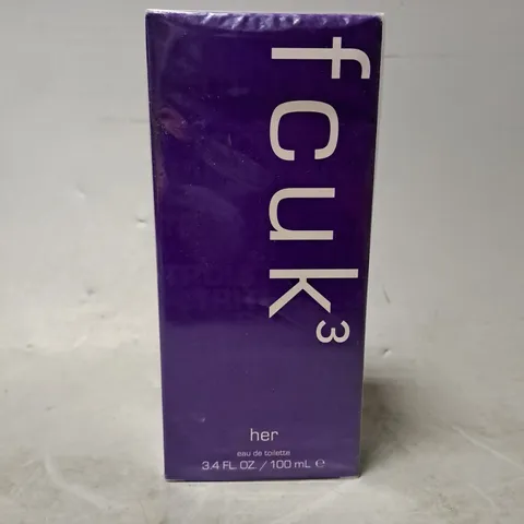 BOXED AND SEALED FCUK 3 HER EAU DE TOILETTE 100ML