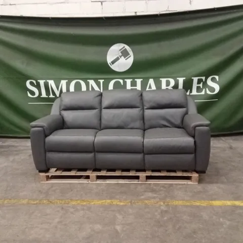 QUALITY DESIGNER ITALIAN MADE PARMA 3 SEATER LEATHER SOFA