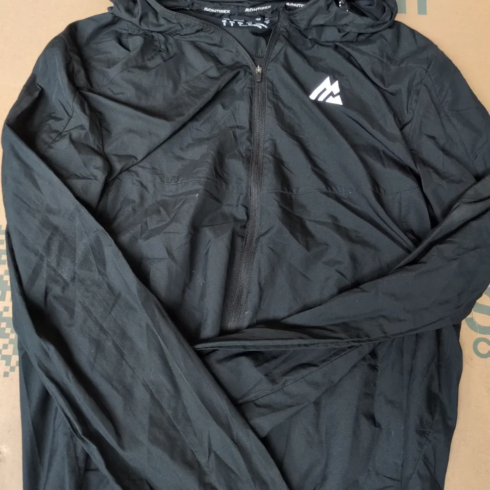 MONTIREX LONG SLEEVE ZIP-UP HOODED JACKET IN BLACK SIZE SMALL