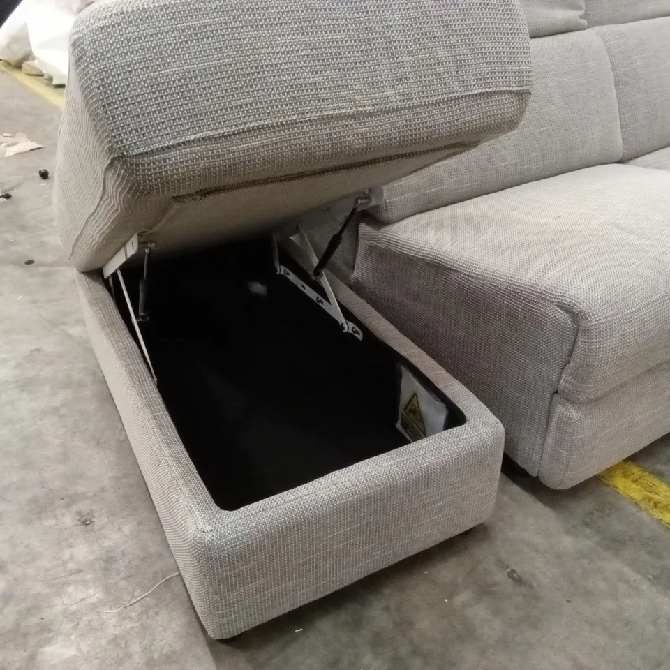 DETROIT FABRIC POWER RECLINER CORNER GROUP SOFA WITH CHARGING PORTS AND STORAGE RRP £1999