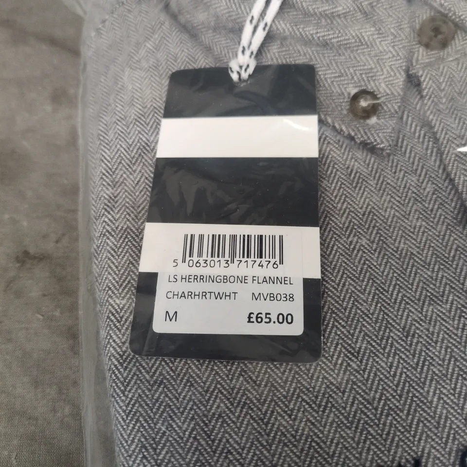 CREW CLOTHING COMPANY HERRINGBONE FLANNEL MEDIUM TOP BAGGED