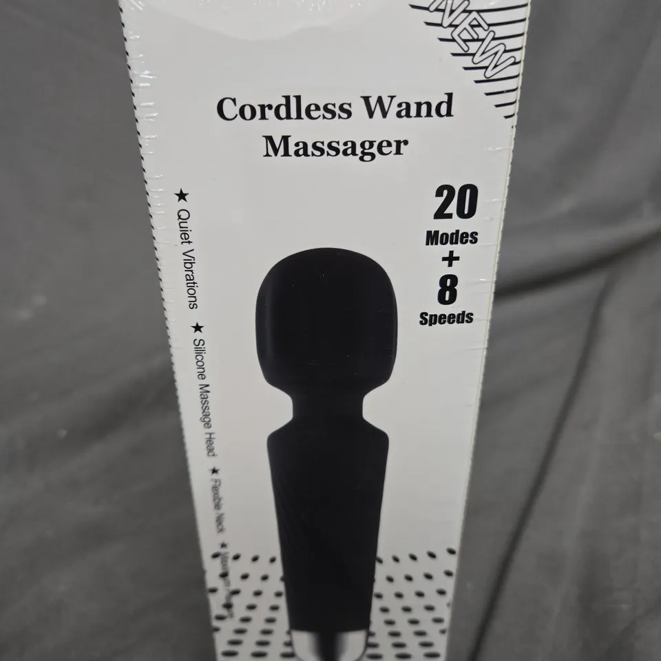 SEALED UNBRANDED CORDLESS WAND MASSAGER IN BLUE 