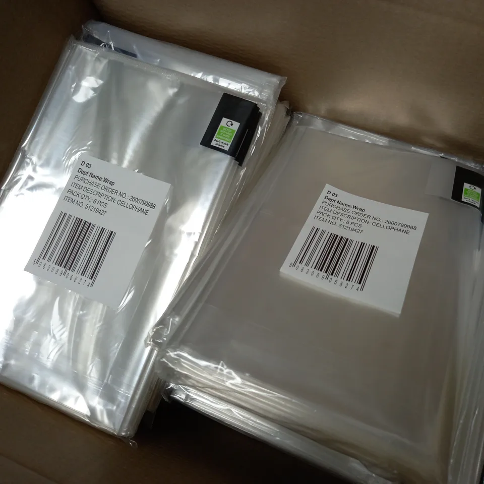 APPROXIMATELY 40 8-PACK OF CELLOPHANE 2-METRE SHEET 
