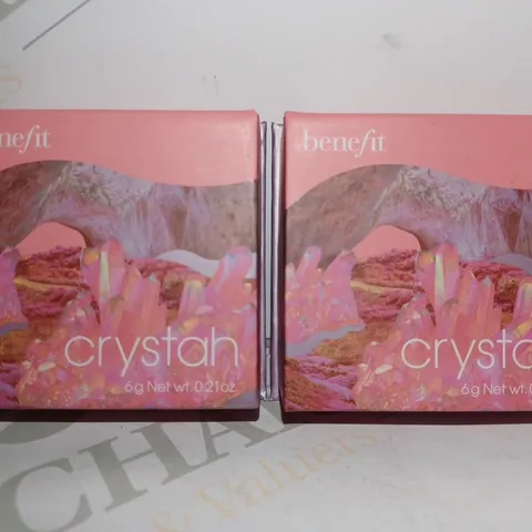 LOT OF 2 BENEFIT COSMETICS WANDERFUL WORLD SILKY-SOFT POWDER BLUSH - STRAWBERRY PINK BLUSH