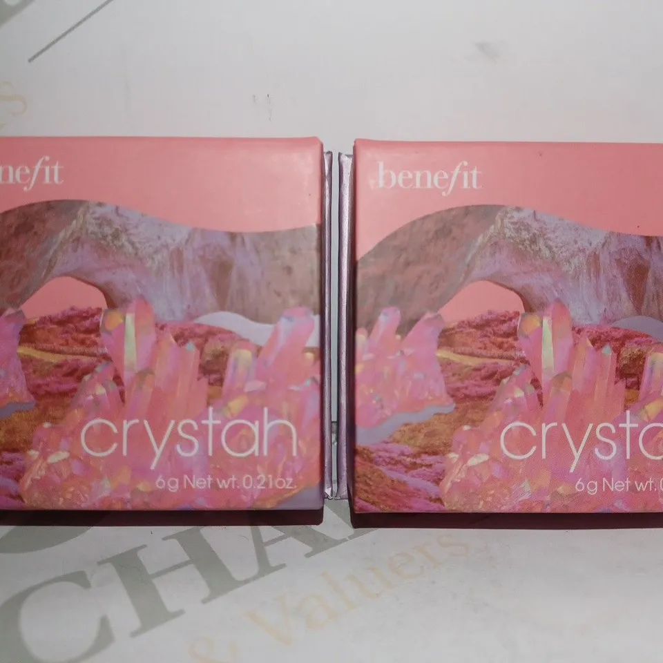 LOT OF 2 BENEFIT COSMETICS WANDERFUL WORLD SILKY-SOFT POWDER BLUSH - STRAWBERRY PINK BLUSH 