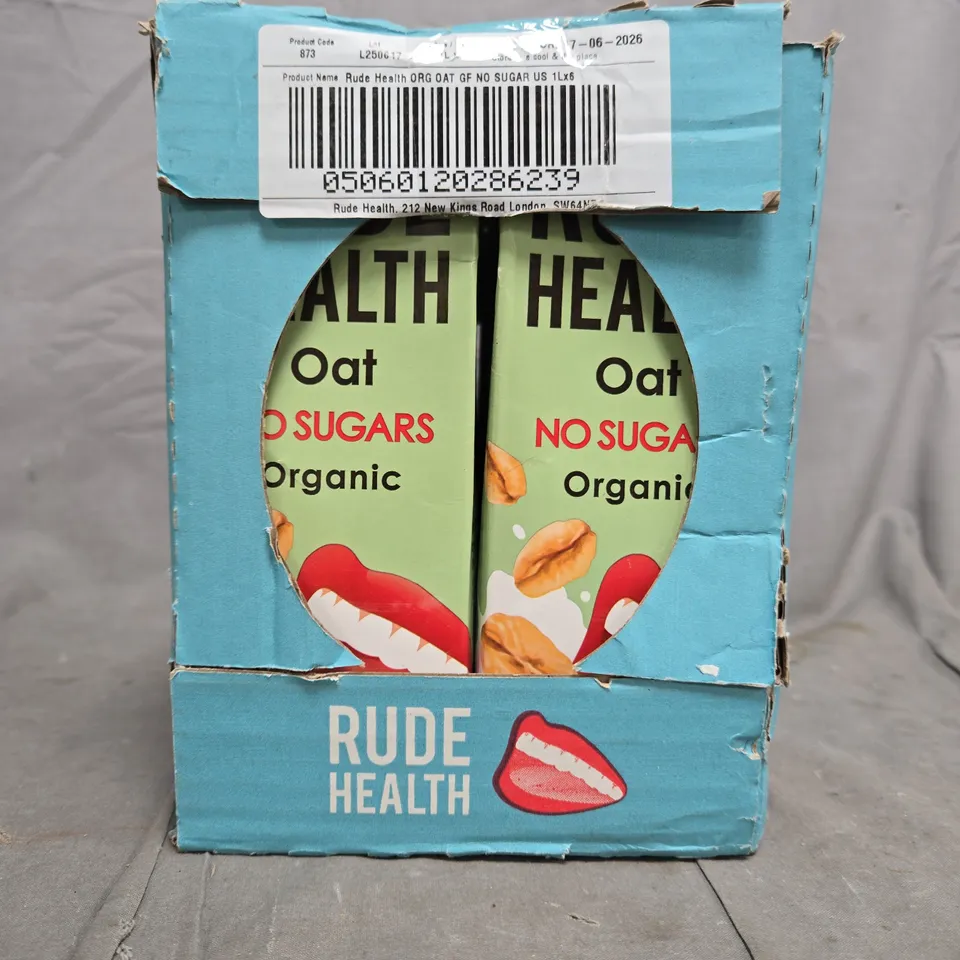 RUDE HEALTH OAT MULTIPACK (6 X 1L CARTONS)