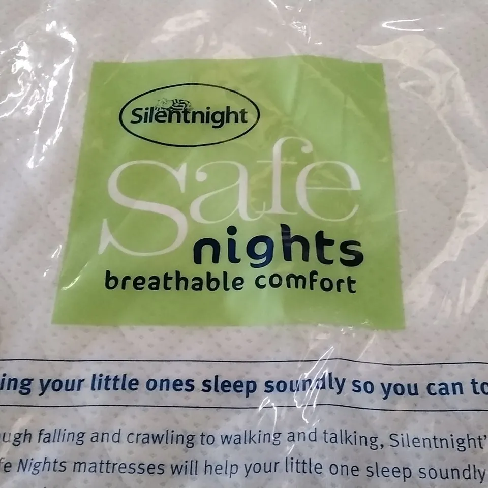 QUALITY BAGGED SILENTNIGHT SAFE NIGHTS LUXURY POCKET COT MATTRESS 70 X 140CM