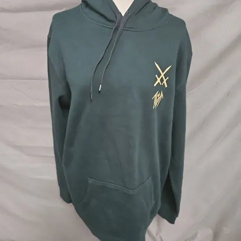 SLEEP TOKEN BACK PRINT HOODIE IN DARK GREEN SIZE XL