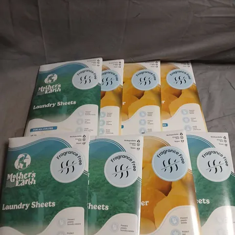 8 X MOTHER'S EARTH FRAGRANCE FREE LAUNDRY & DISHWASHER SHEETS - 30 SHEETS PER PACK