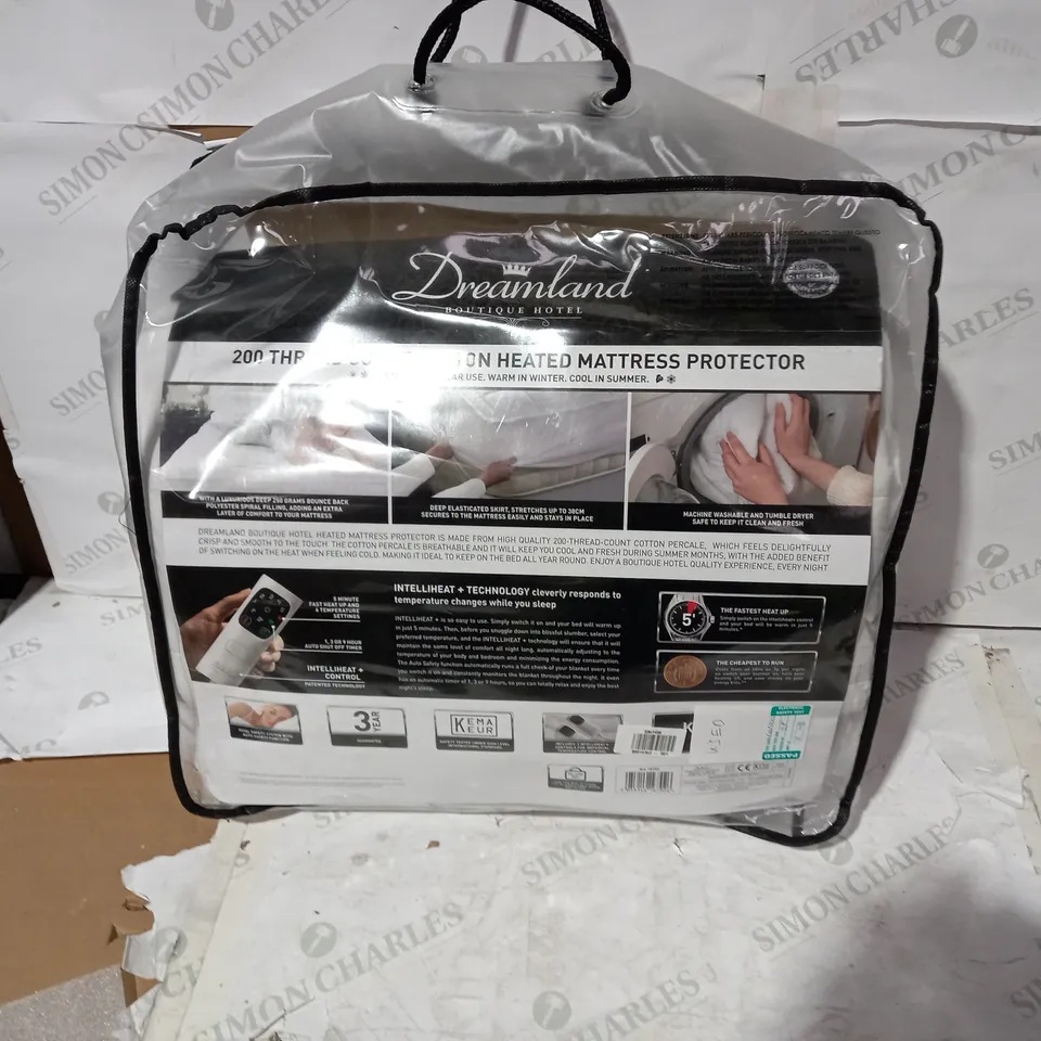 DREAMLAND COTTON HEATED MATTRESS PROTECTOR KING DUAL
