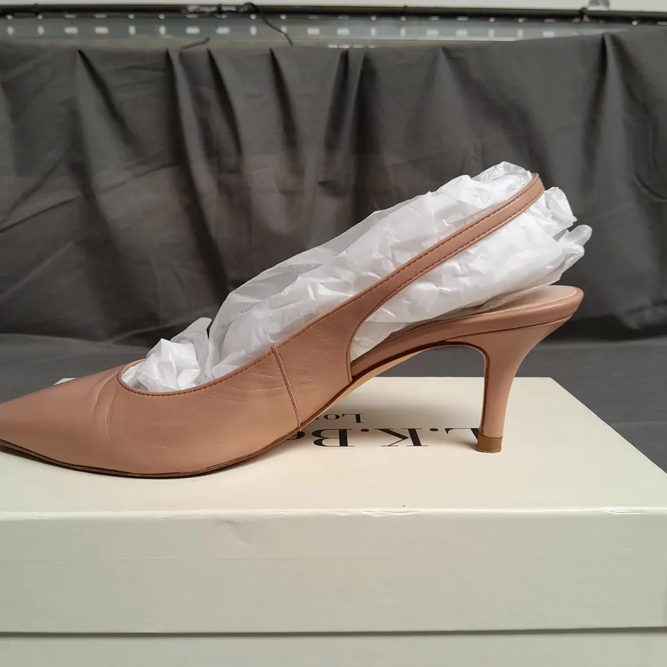 BOXED PAIR OF L.K. BENNETT NAPA HEELED SHOES SIZE 38.5