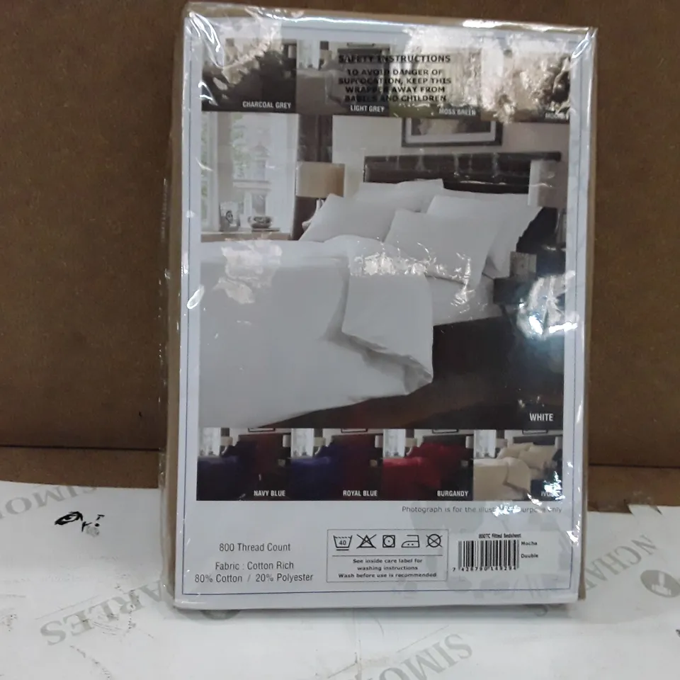 BRAND NEW ED LUXURIOUS FITTED SHEET - DOUBLE (MOCHA)