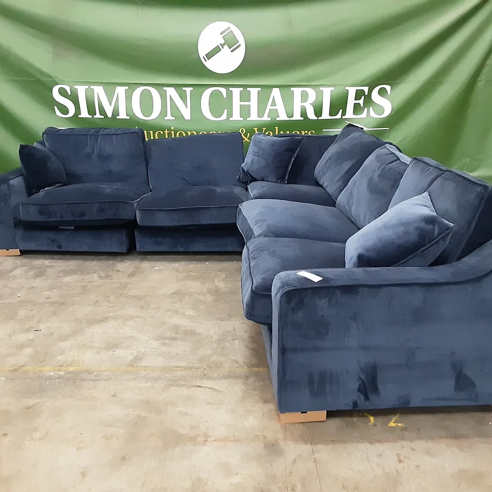 QUALITY BRITISH MANUFACTURED DESIGNER THE LOUNGE CO. IMOGEN CORNER SOFA IND298 INDIGO JEANS ENFT