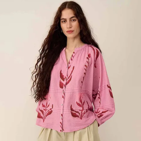 EAST MAISIE BOTANICAL PRINT COTTON TOP SIZE 18 BAGGED TAGGED