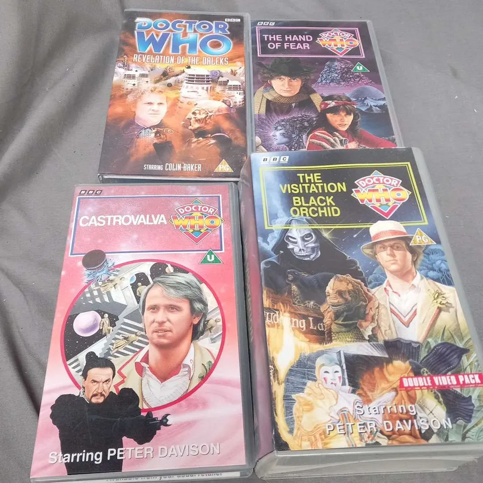 FOUR ASSORTED DOCTOR WHO VIDEO CASSETTE