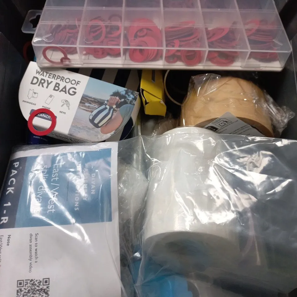 APPROXIMATELY 15 ASSORTED HOUSEHOLD PRODUCTS TO INCLUDE BLUETOOTH & DCC SOUND DECODER, BONE DOG TOY AND A COMBINATION PADLOCK