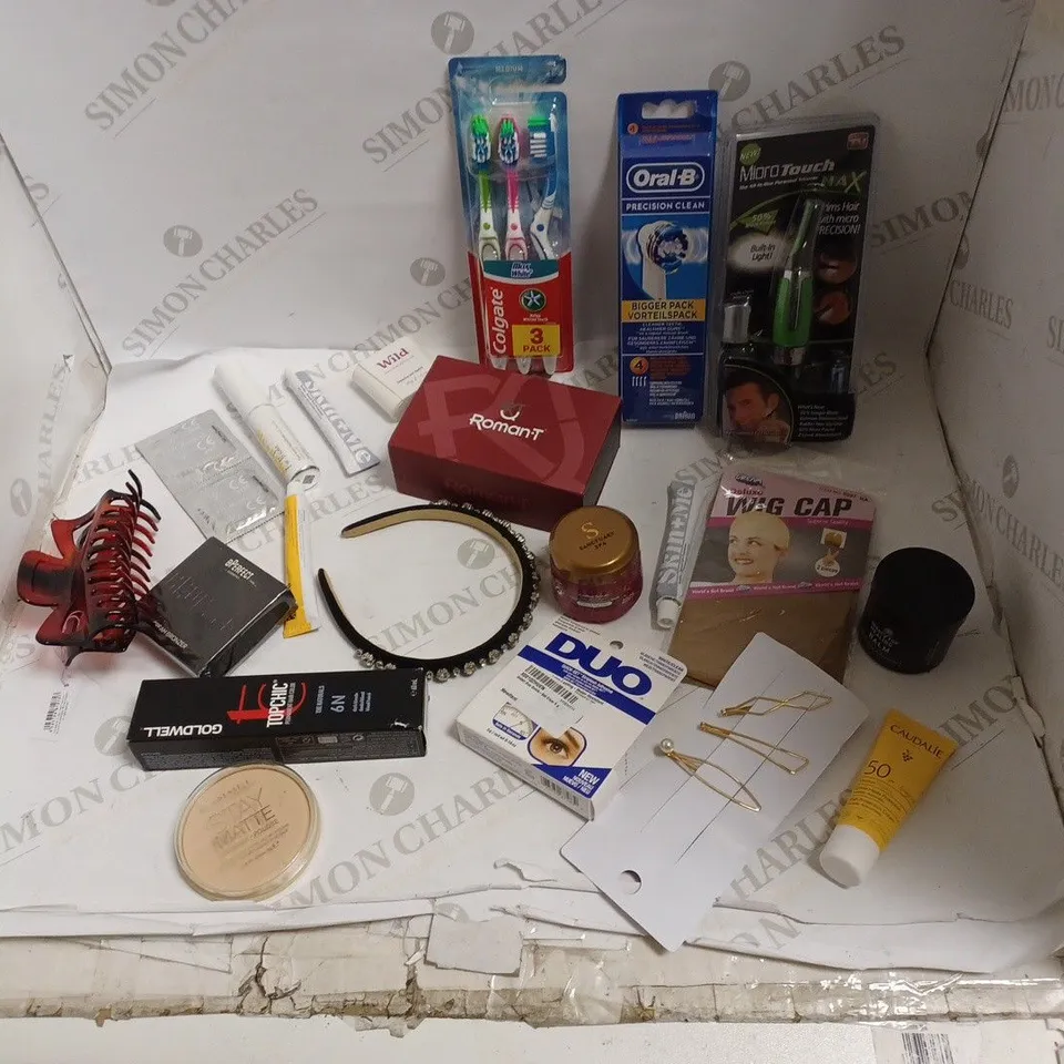 LOT OF APPROX 20 ASSORTED HEALTH AND BEAUTY PRODUCTS TO INCLUDE SKIN AND ME SPF10 SUNCREAM, RIMMWL STAY MATTE POWDER, HAIR PINS