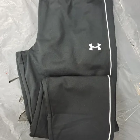 UNDER ARMOUR GIRLS TRACKSUIT BOTTOMS, BLACK - SIZE YXL