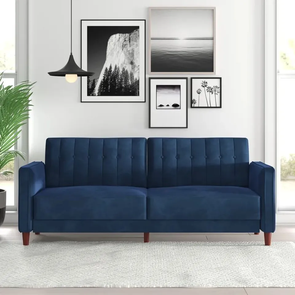 BOXED BOSCO 3 SEATER UPHOLSTERED RECLINING SOFA BED