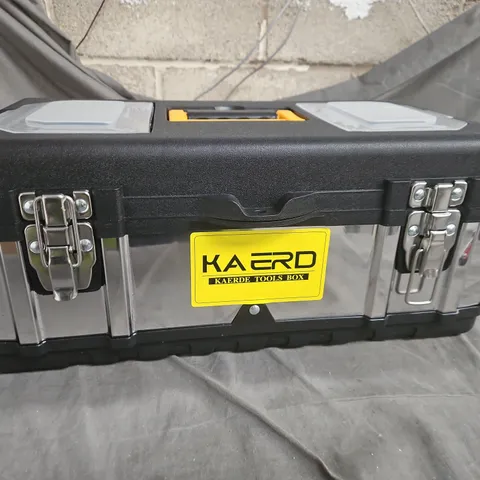 KAERD TOOLBOX WITH INTEGRATED TRAY – BLACK PLASTIC CASE