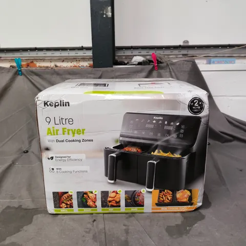 KEPLIN 9 LITRE AIR FRYER WITH DUAL COOKING ZONES – BOXED
