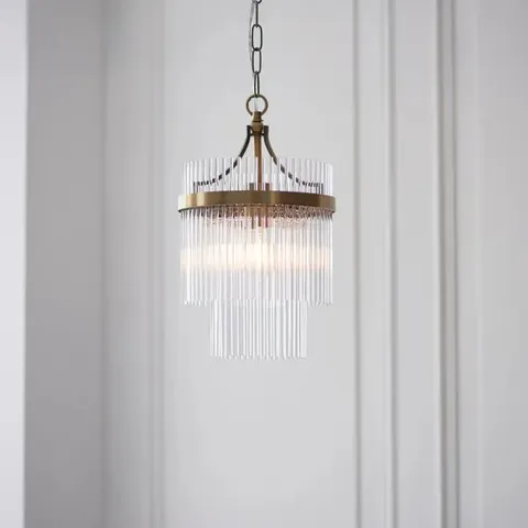 BOXED VOGUE LANGDON ART DECO ADJUSTABLE PENDANT LIGHT