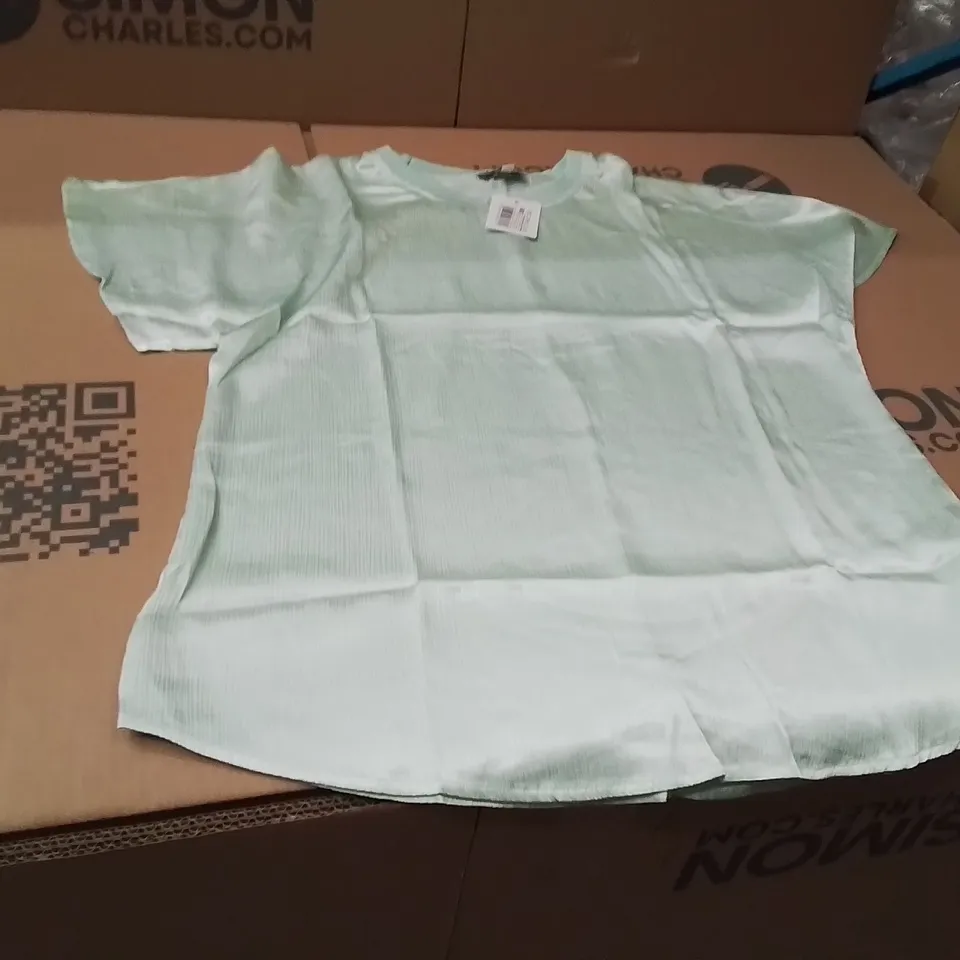 BOXED BRAND NEW APPROXIMATELY 2 SIMPLY BE BOXY BLOUSE MINT GREEN SIZE 10