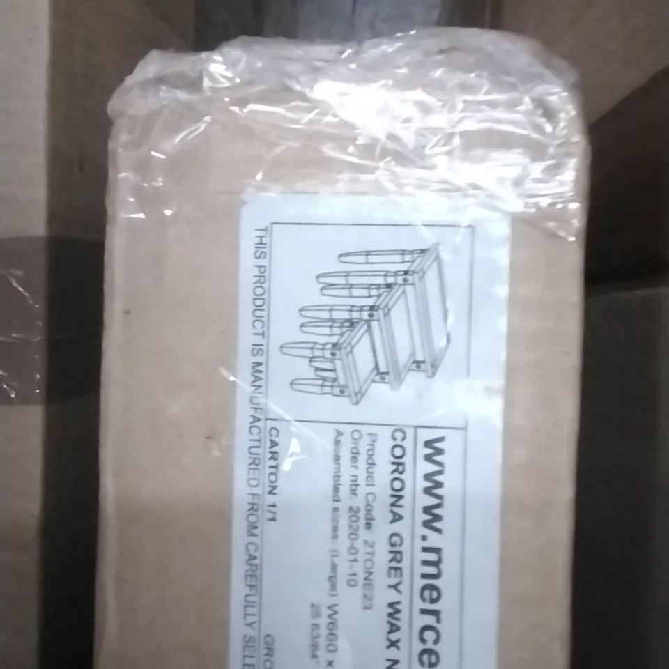 BOXED BRIDEWELL 3 PIECE COFFEE TABLE SET IN GREY 