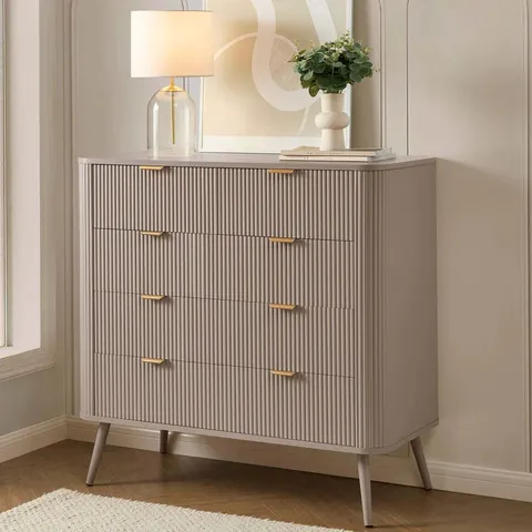 BOXED DUSK HATTIE 5 DRAWER CHEST - TAUPE (1 BOX)