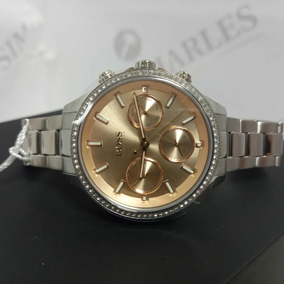 BOSS HERA PINK MULTI DIAL STAINLESS STEEL WATCH RRP £269