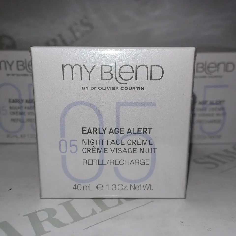 LOT OF APPROX 11 X 40ML MY BLEND 05 EARLY AGE ALERT NIGHT FACE CREME