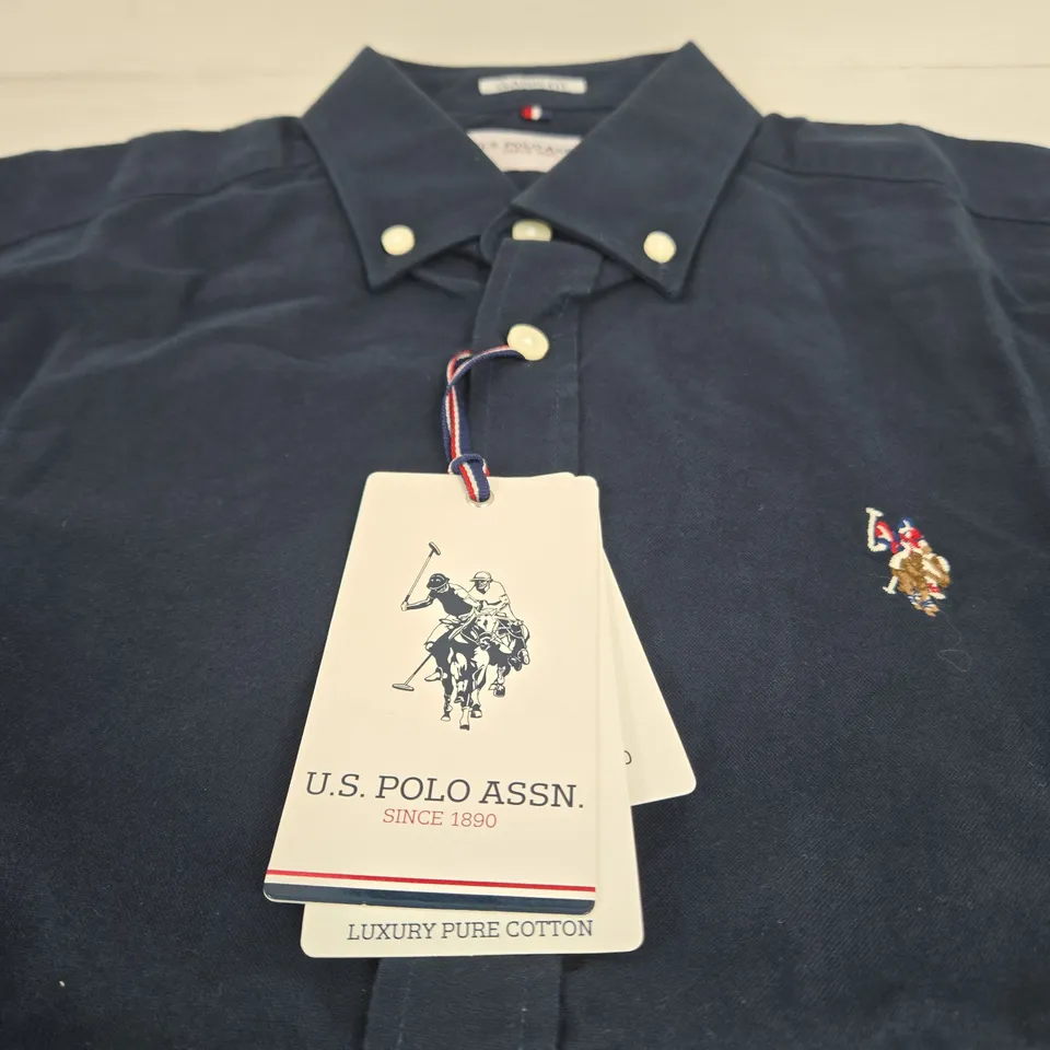 US POLO ASSN. DARK SAPPHIRE NAVY SHIRT UK SMALL TAGGED