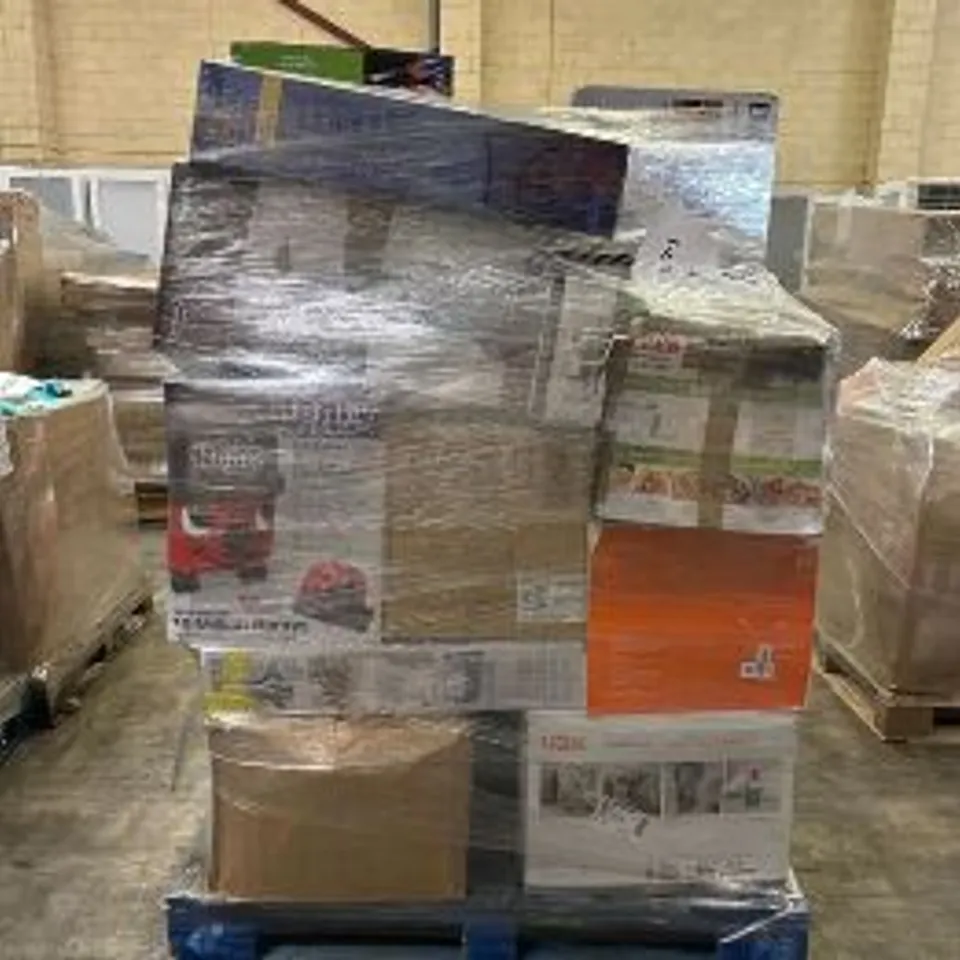 PALLET OF APPROXIMATELY 23 UNPROCESSED RAW RETURN HOUSEHOLD AND ELECTRICAL GOODS TO INCLUDE;