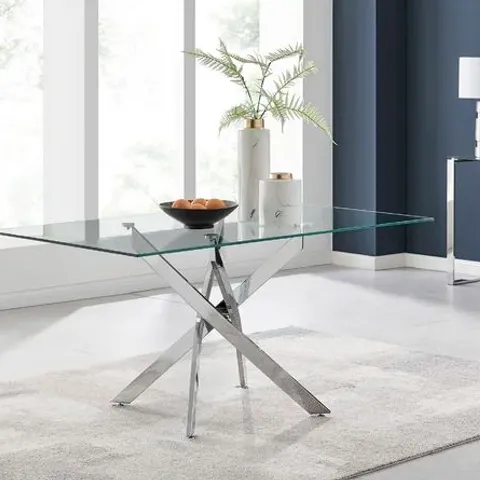 BOXED LEONARDO 6 SEATER DINING TABLE TOP ONLY ( BOX 1 OF 2 ONLY)