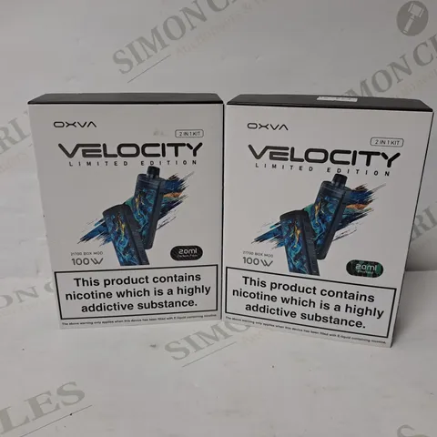 2 BOXED OXVA VELOCITY LIMITED EDITION 2-IN-1 VAPE KIT