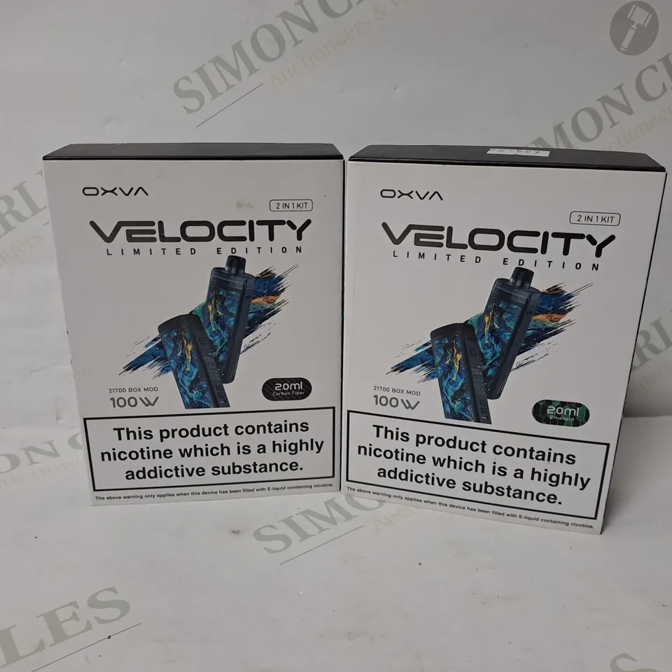 2 BOXED OXVA VELOCITY LIMITED EDITION 2-IN-1 VAPE KIT  