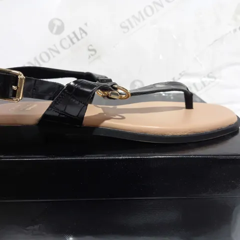 DUNE LONDON BLACK SANDAL SIZE 6