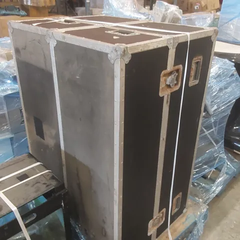 PALLET CONTAINING 2 HEAVY-DUTY ROAD TRUNK FLIGHT CASE