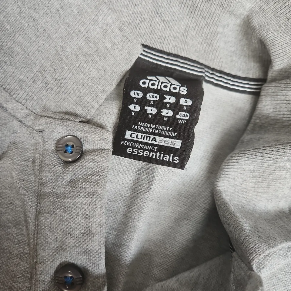 ADIDAS CLIMA365 ESSENTIALS POLO SHIRT IN GREY - UK SMALL
