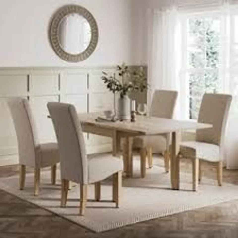 BOXED OLNEY FLIP TOP 4-6 SEATER DINING TABLE - OAK (1 BOX)