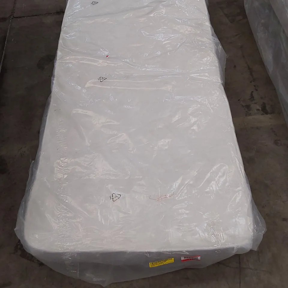 QUALITY BAGGED 3FT SINGLE HYBRID MEMORY NATURAL OPEN COIL MATTRESS