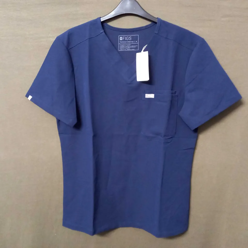 FIGS SLIM SCRUB TOP IN NAVY - MEDIUM