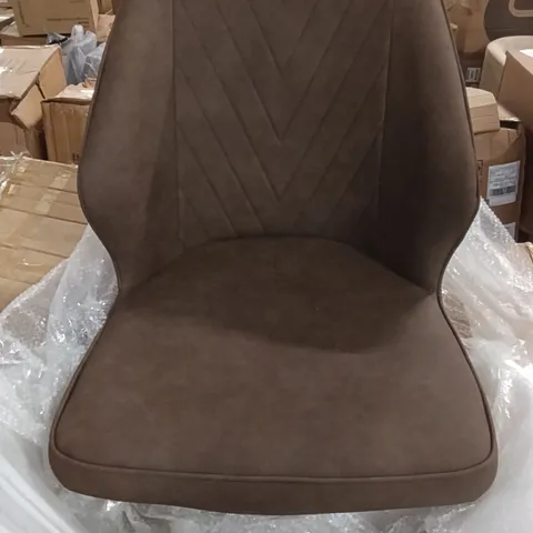 BOXED SET OF 2 FAUX LEATHER DINING CHAIRS