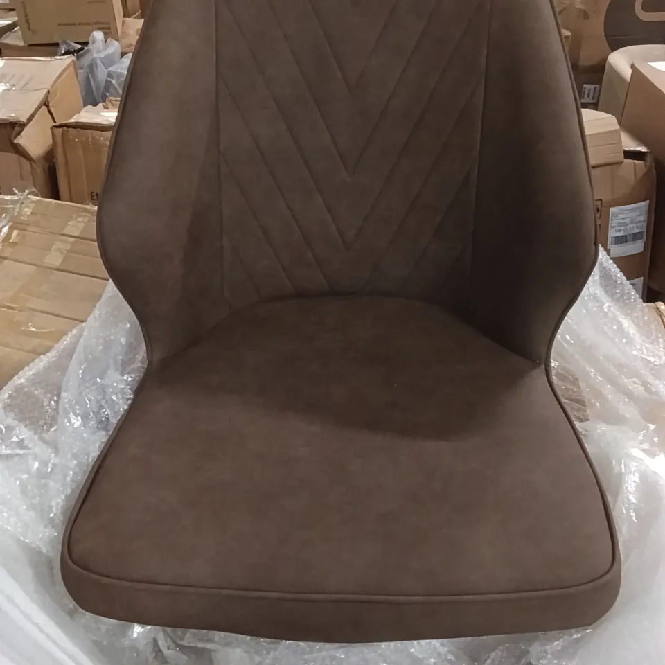 BOXED SET OF 2 FAUX LEATHER DINING CHAIRS