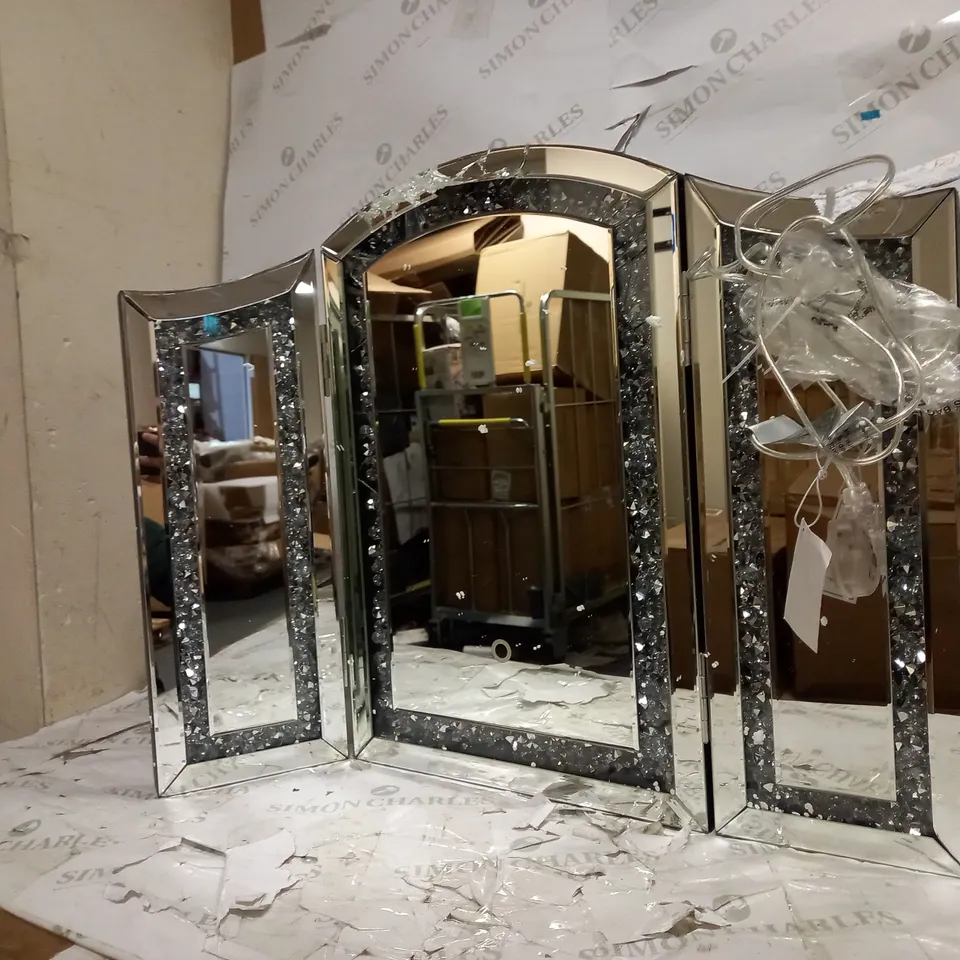 JULIEN MACDONALD CRYSTAL DRESSING TABLE MIRROR - COLLECTION ONLY