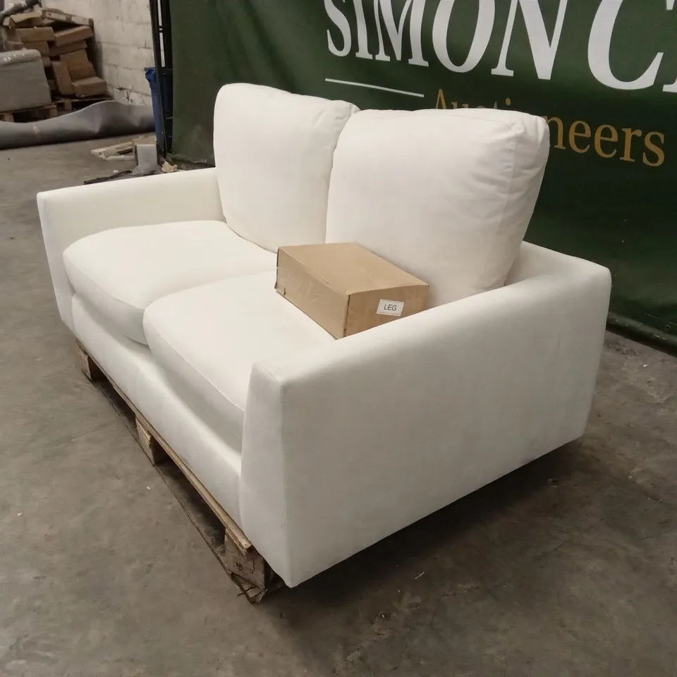 LEXI 2 SEATER SOFA, CREAM HOUSE PLUSH FABRIC