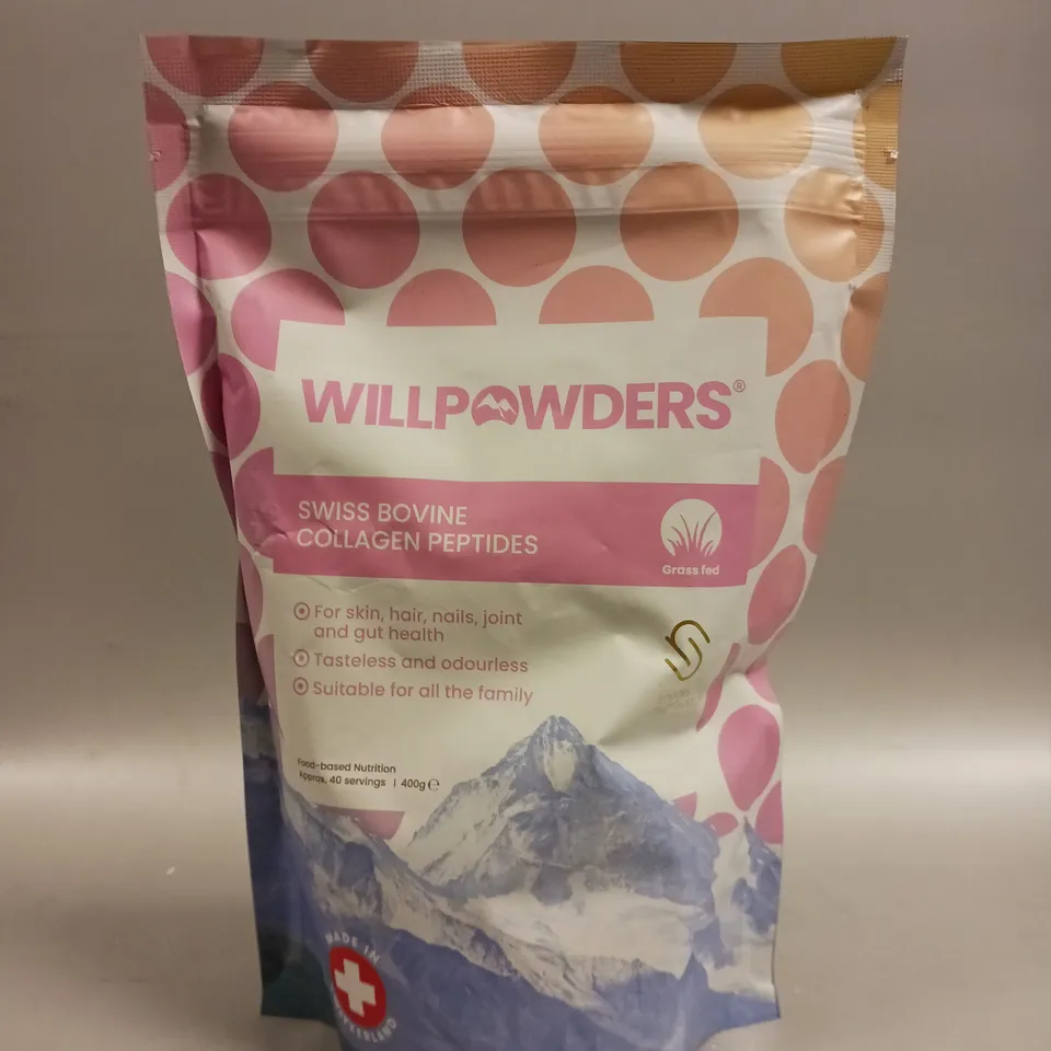 SEALED WILLPOWDERS SWISS BOVINE COLLAGEN PEPTIDES - 400G 